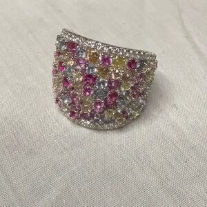 Ross Simons 925 Simulated Sapphire and Cubic Zirconia